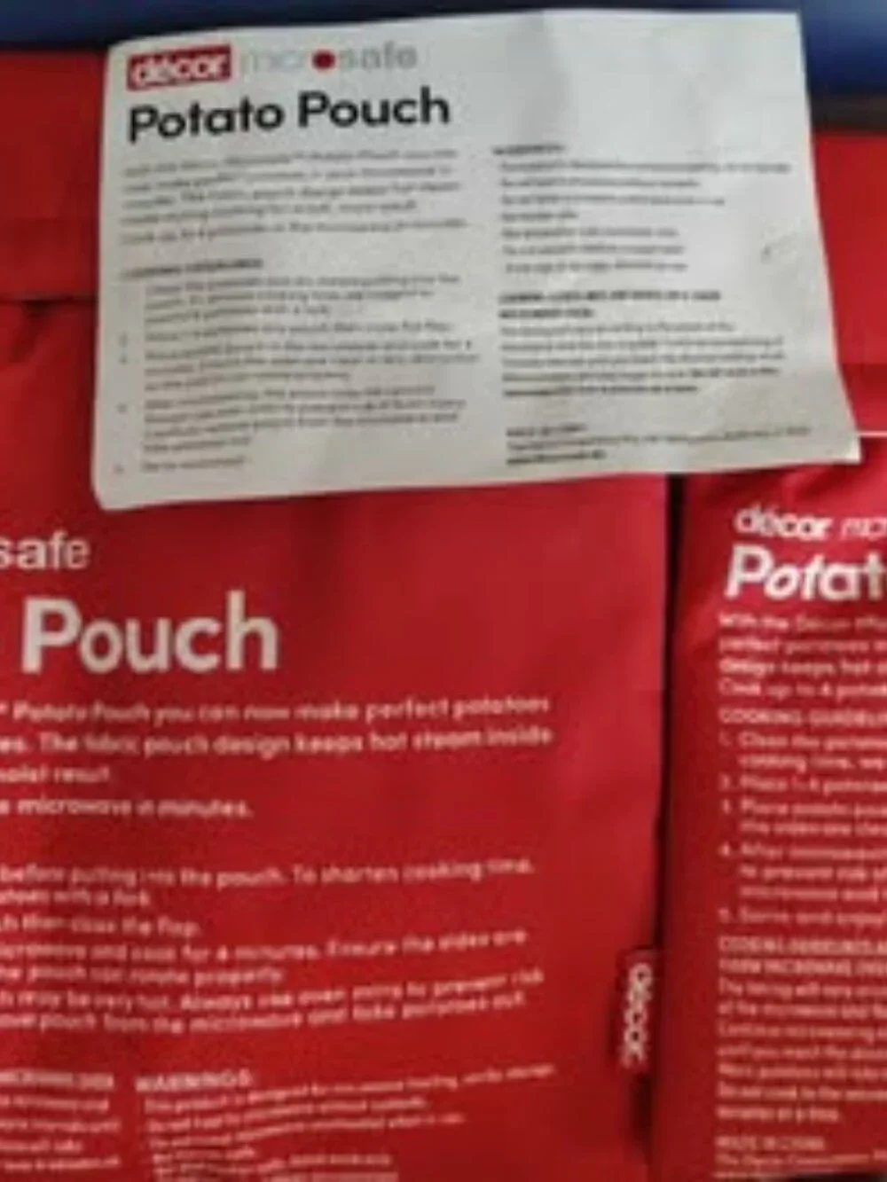 Microwavable Potato Pouch Large and Small Set of 2